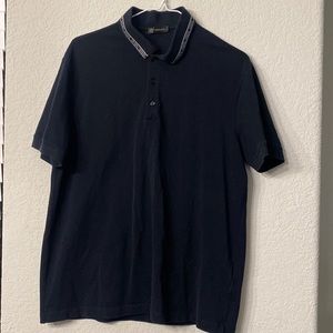 Versace black polo size L 100% cotton